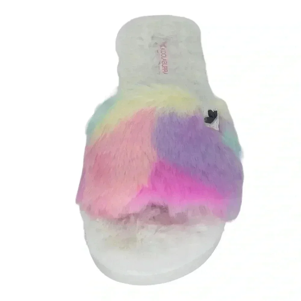 Koolaburra by UGG Womens Fuzz-AH Faux Fur Pastel Slide Sandals Size 6M - Picture 5 of 10